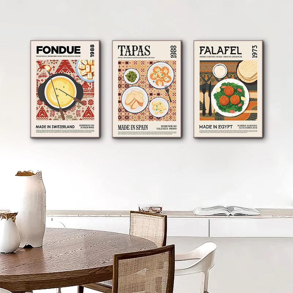 Delicious World Cuisine Canvas Poster &mdash; Pho, Ramen &amp; Tapas Wall Art for Kitchen Decor — view 4 of wall art & prints