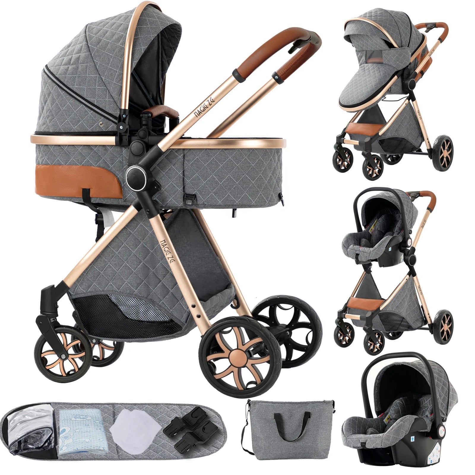 3-in-1 Baby Stroller Travel System - Bassinet, Car Seat &amp; Lightweight Stroller — view 17 of baby strollers