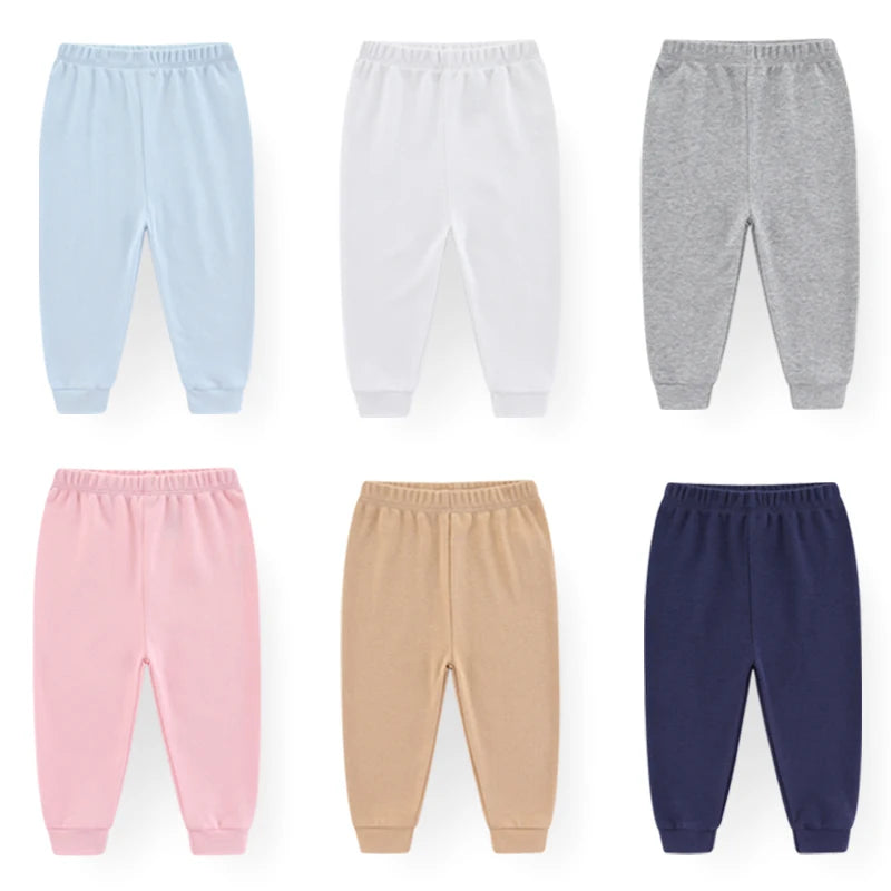 Baby Boys & Girls 100% Cotton Pants - Four-Seasons Soft Solid Pants (1/3 Pack) — view 1 of baby bottoms