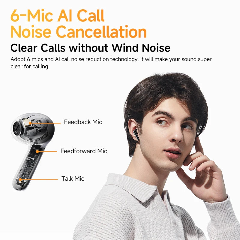 QCY HT10 AilyBuds Pro+ active noise cancelling Hi-Res LDAC wireless earbuds — view 4