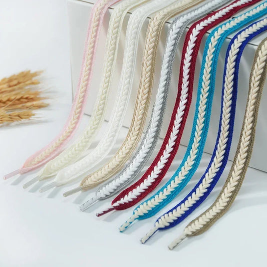 Wheat Cotton Shoelaces — Wide Premium Sneaker Laces (1 Pair) — view 1 of shoe accessories