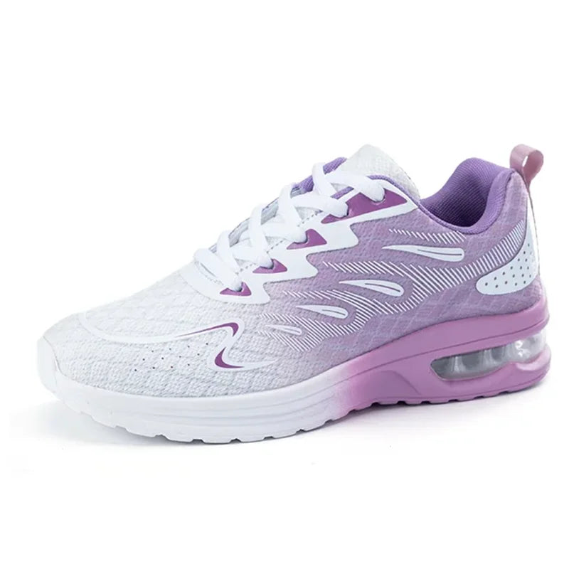 Women's Air Cushion Tennis Sneakers — Mesh Breathable Walking Sport Trainers — view 7 of sneakers