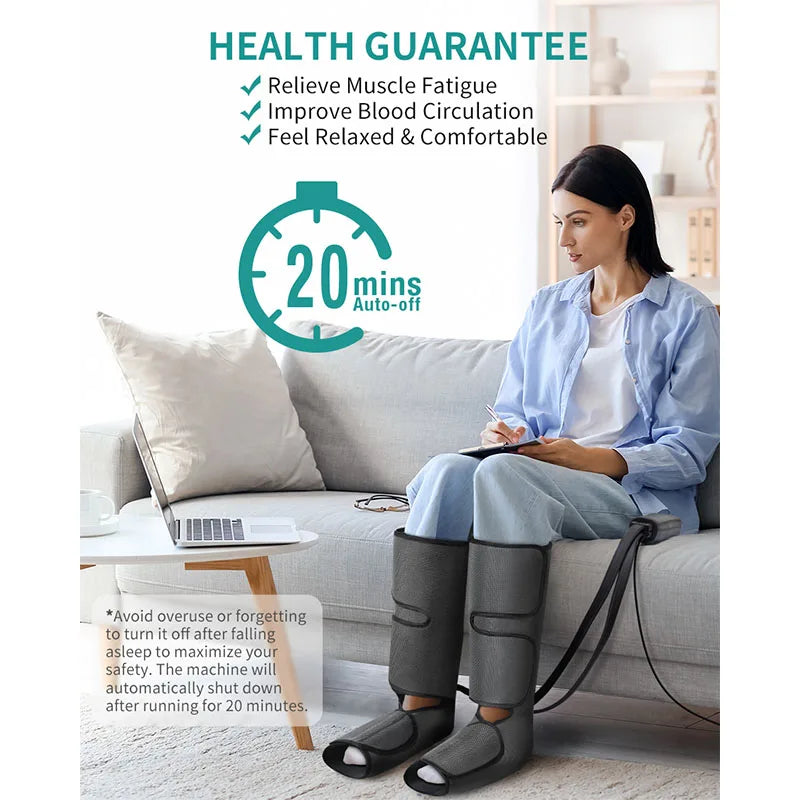 Nekteck Leg Massager — Air Compression Calf Wraps for Circulation — view 4 of recovery & massage