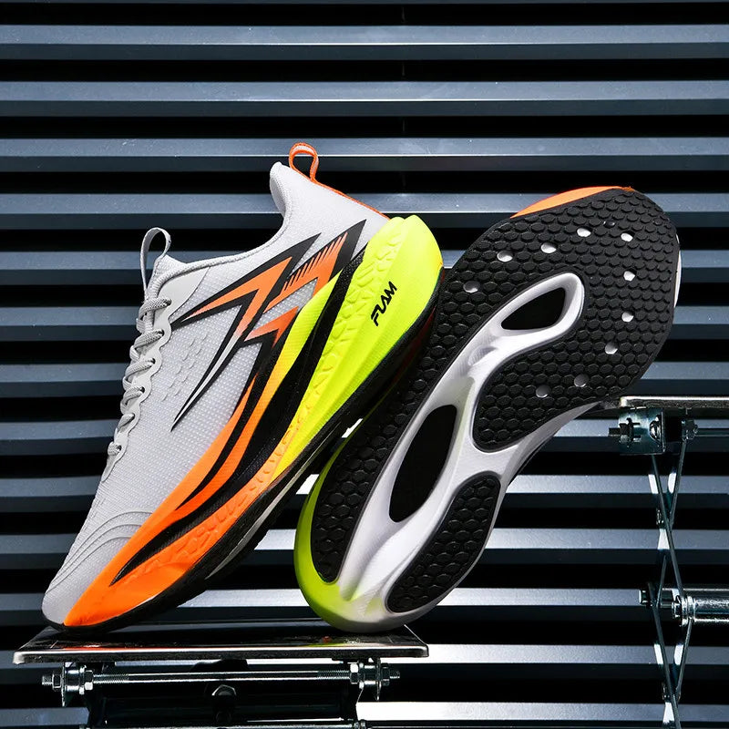 Carbon Board Running Sneakers — Marathon Lightweight Non-Skid Breathable Trainers — view 2 of sneakers