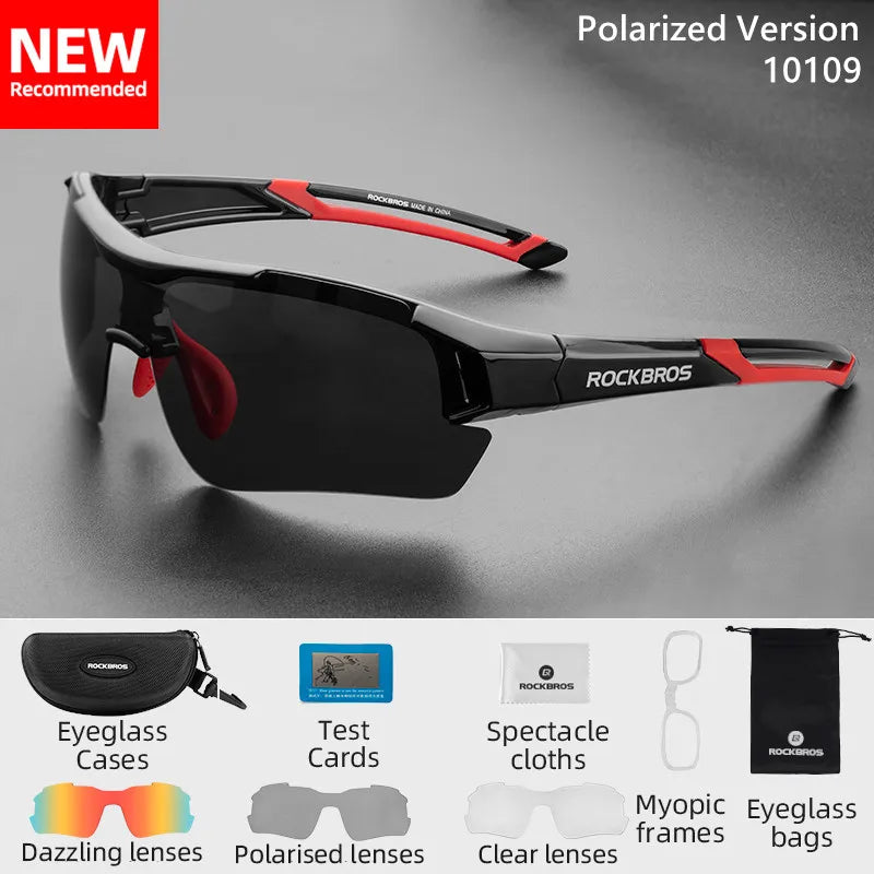 Polarized Sport Cycling Sunglasses — Men's UV400 MTB & Road Bike Glasses — view 9 of sunglasses