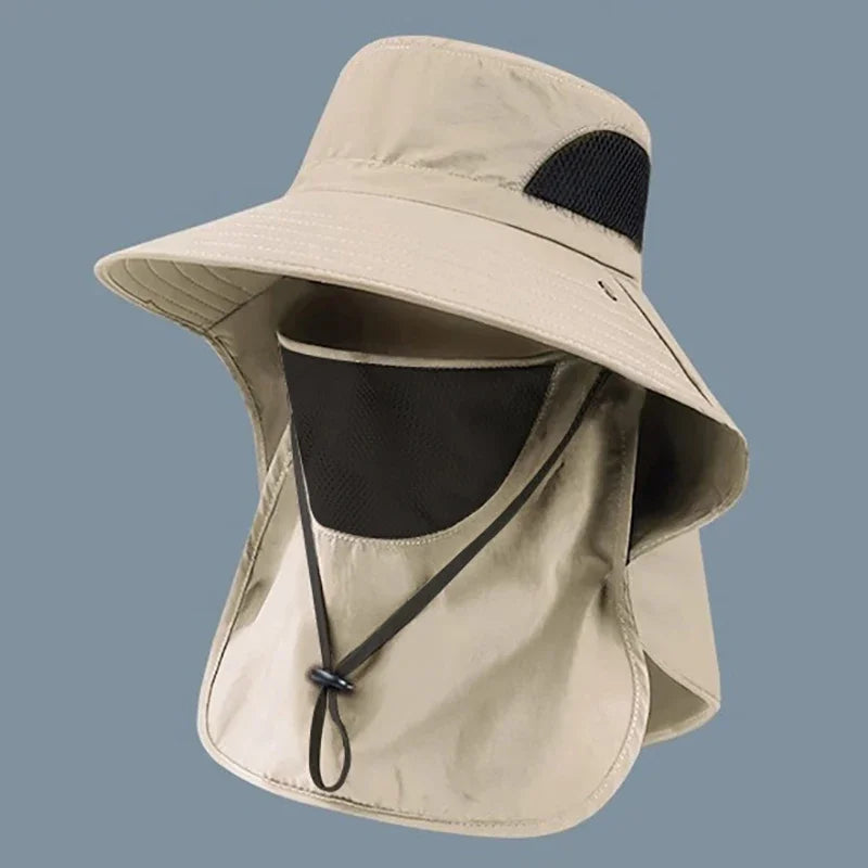 Summer Sun Hats UV Protection Outdoor Hunting Fishing Cap For Men Women Hiking Camping Visor Bucket Hat Neck Flap Fisherman Hat — view 9 of product