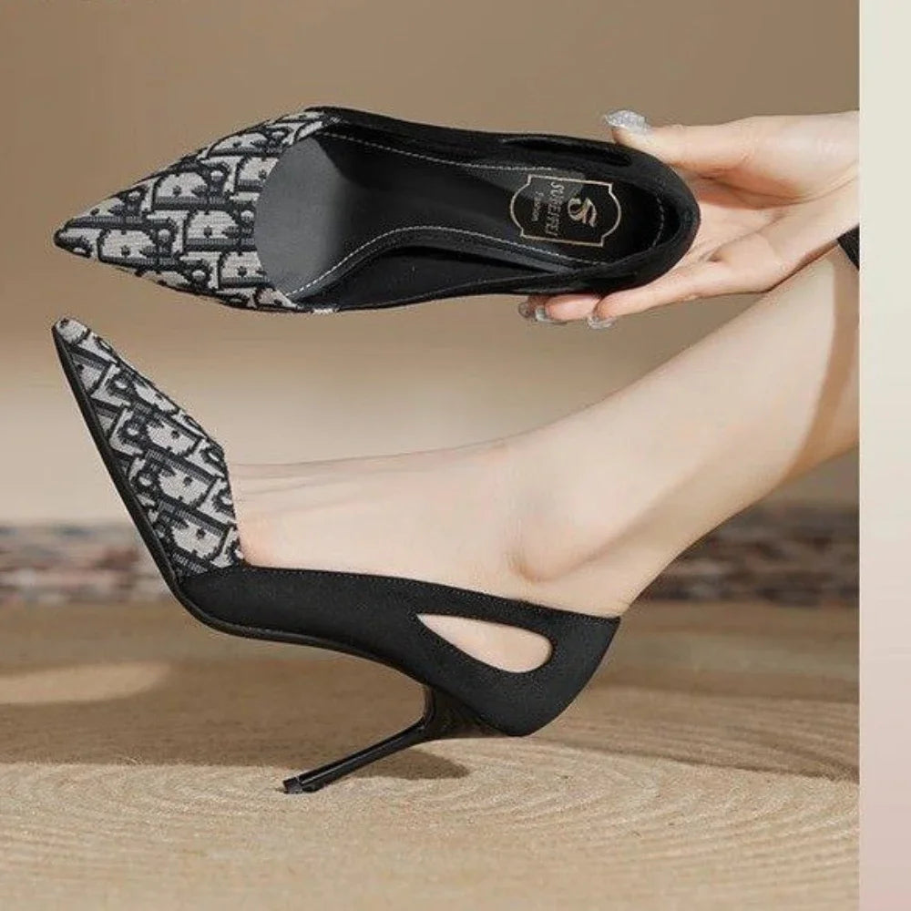 Summer Sandals Embroidered Pointed Heels — 2025 Luxury Casual High-Heel Sandals for Women — view 3 of summer sandals