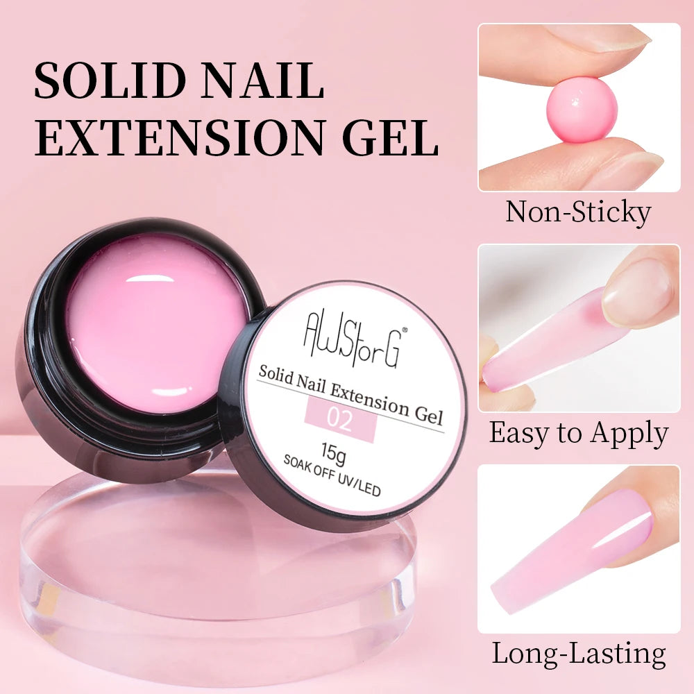 AWStorG 5PCS Nail Extension Gel Set – UV Builder Gel for Nail Sculpting, Carving & Flower Nail Art — view 5 of beauty & personal care