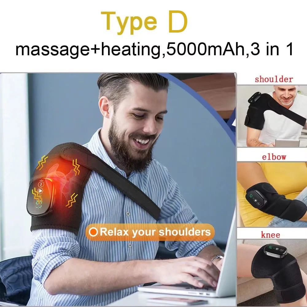 Electric Shoulder Heating Pad — 3-Speed Vibration Muscle Relax Brace — view 11 of recovery & massage