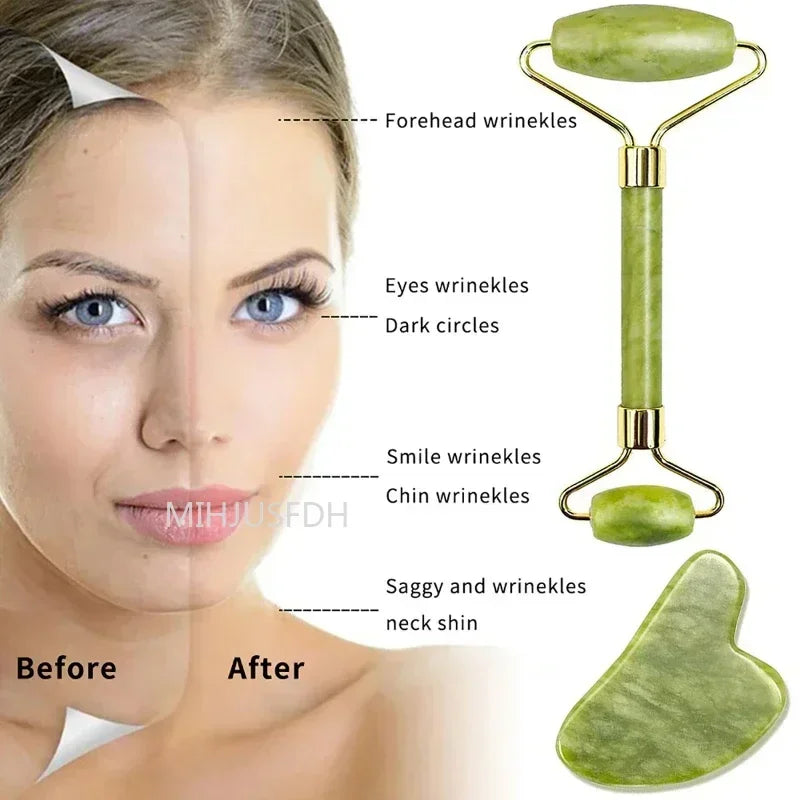 Natural Jade Roller — Facial & Body Massage Roller for Your Skincare Routine — view 3 of personal care