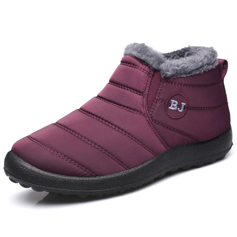 Waterproof Winter Boots for Women — Plush Snow Boots Couple's Cotton Ankle Boots — view 7 of boots