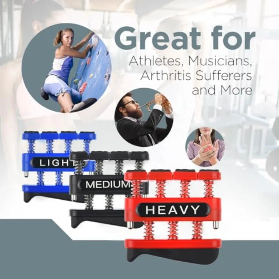 Silicone finger strengthener hand grip for musicians climbers and recovery training — view 5