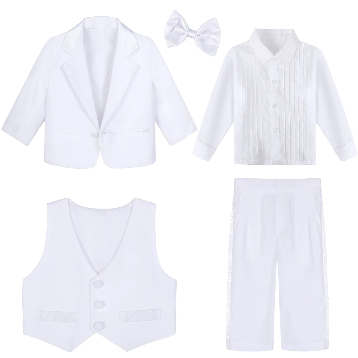 Baby Boy Suit Set – Formal Tuxedo for Baptism, Christening, Weddings, and Special Occasions