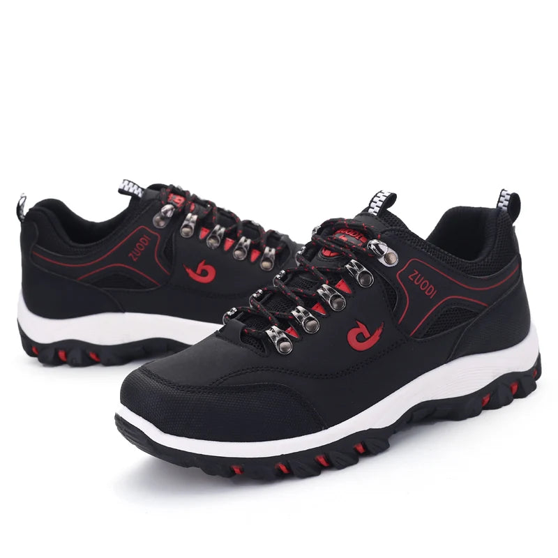 All-Season Men's Leather Sneakers — Casual Tennis Walking Shoes Spring Autumn Winter — view 3 of sneakers
