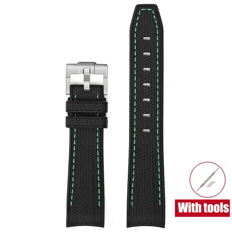 MoonSwatch Diving Strap — 20mm Curved-End Rubber Watch Band for Omega x Swatch