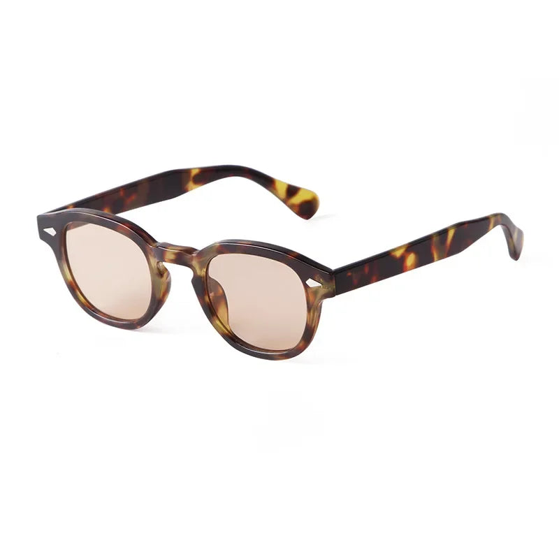Vintage Round Shell Sunglasses for Women, Retro Rivet, UV400 — view 9 of sunglasses