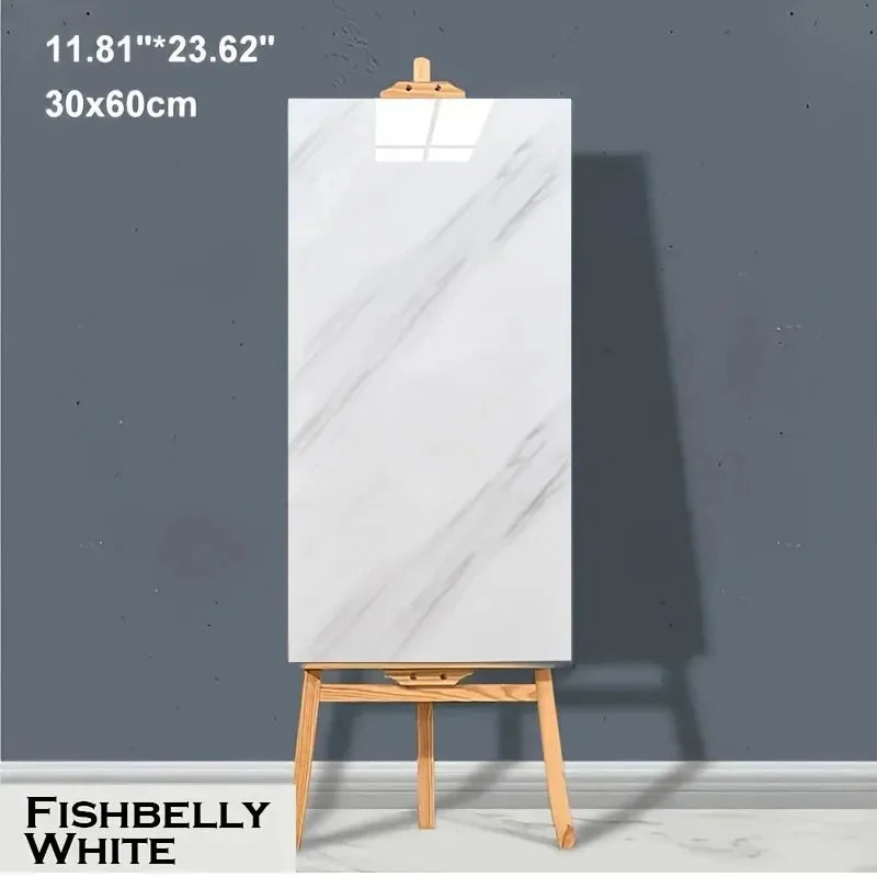 30×60cm Marble Peel-and-Stick PVC Tiles (10–20PCS) – Waterproof Removable Self-Adhesive Floor & Wall Stickers