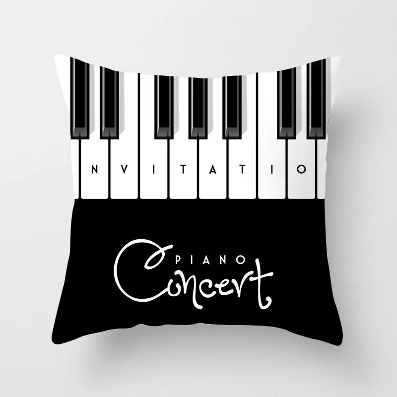 Black &amp; White Geometric Pillowcase &mdash; 45&times;45 cm Modern Sofa &amp; Office Cushion Cover — view 8 of cushion covers & pillow cases