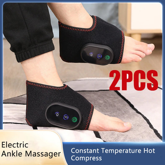 Electric Heated Foot Warmer Massager — Pair with Vibration for Men & Women — view 1 of recovery & massage