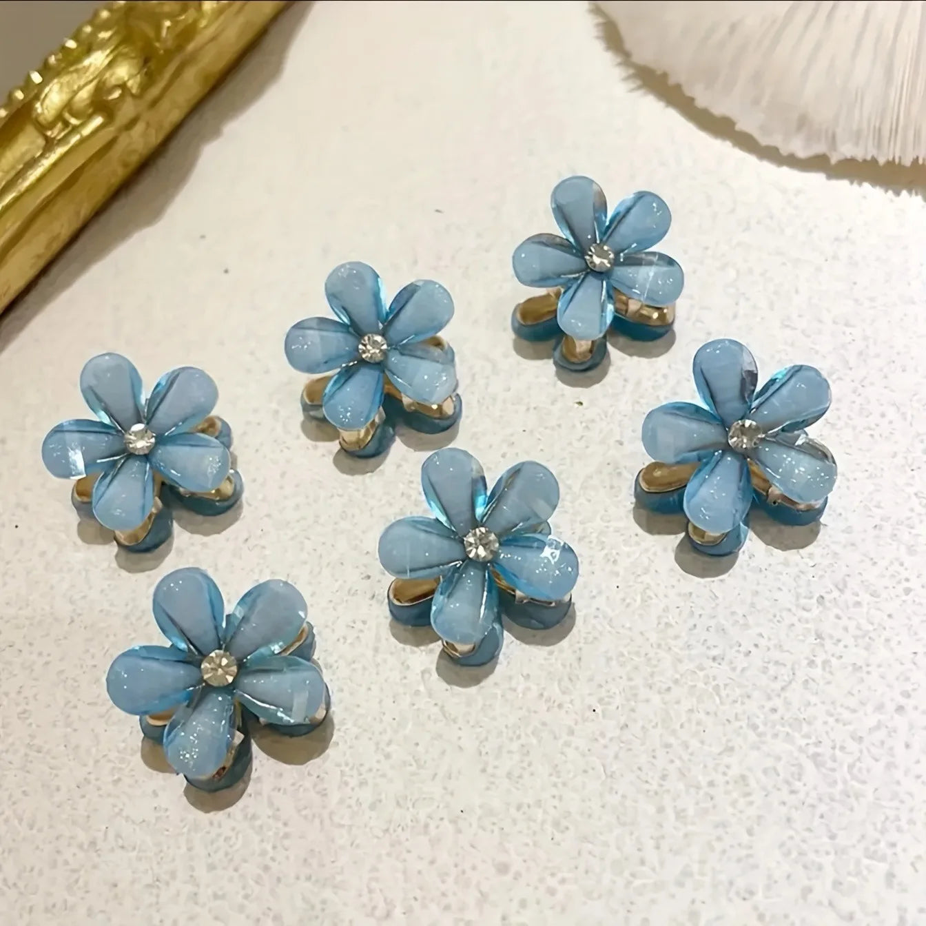 6pcs 3pcs 1pc Kids Women Girls Flower Shaped Hair Grab Clips, Faux Pearl Decorative Hair Barrettes Hair Decoration Accessories — view 7 of product