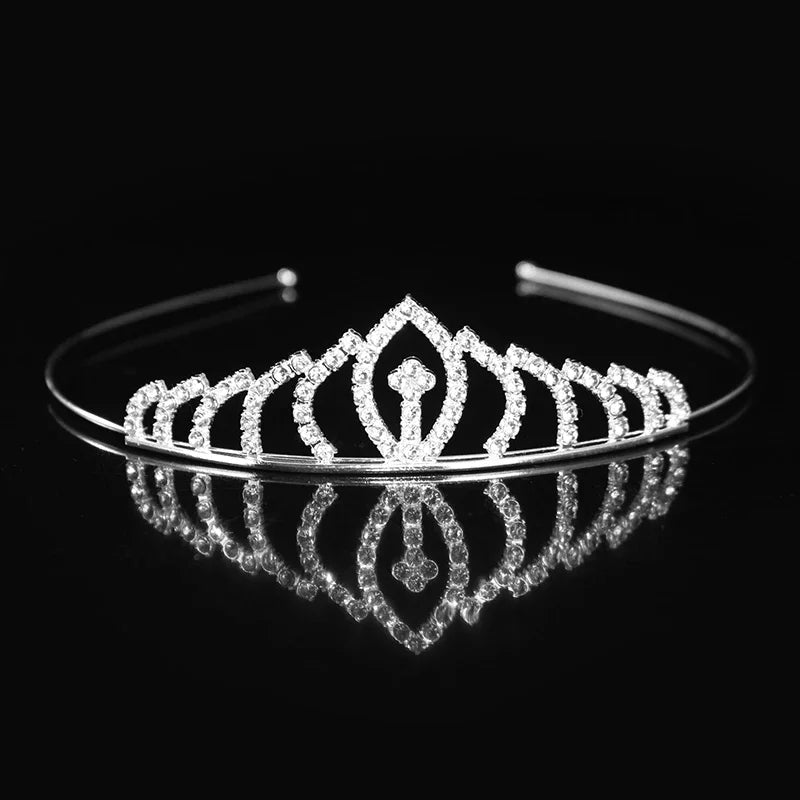 Princess Tiara Crystal Crown Headband - Kids Hair Accessory