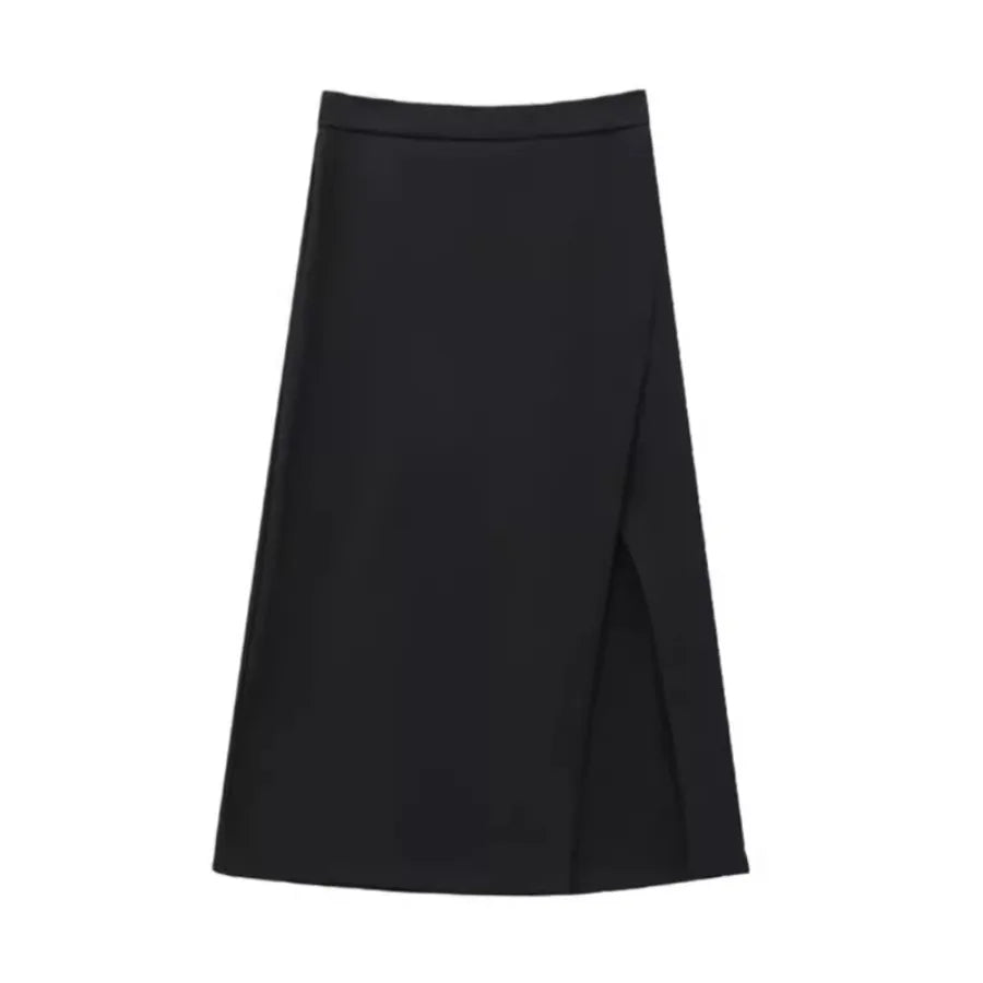 Front-Slit Mid-Long Pencil Skirt — High-Waist Body-Skimming Evening — styled look