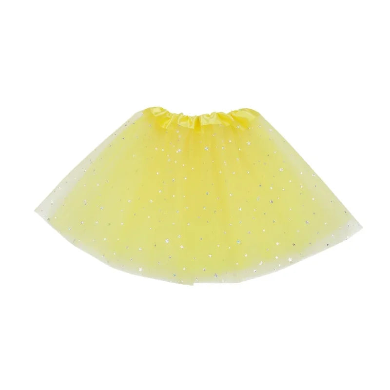 Kids Glitter Tulle Star Tutu Skirt - 3-Layer Sequin Dance Skirt for Girls — view 11 of tutus