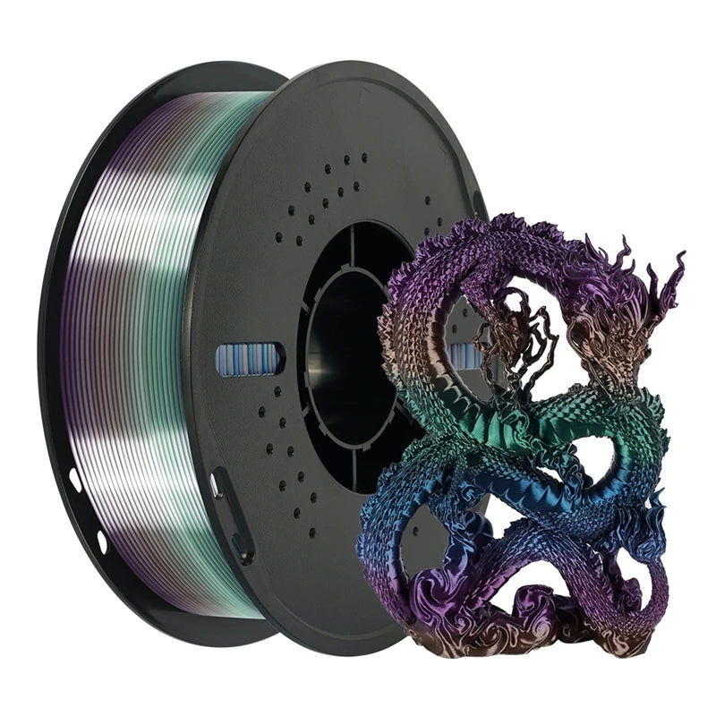 Rainbow Silk PLA 3D Printer Filament 1.75mm, 1kg Spool — product photo 9