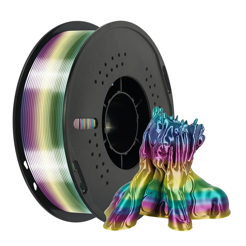 Rainbow Silk PLA 3D Printer Filament 1.75mm, 1kg Spool — product photo 7