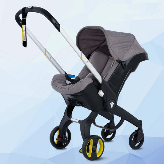 Foldable Baby Stroller with Sunshade - Lightweight Metal-Frame Travel Stroller — view 1 of baby strollers