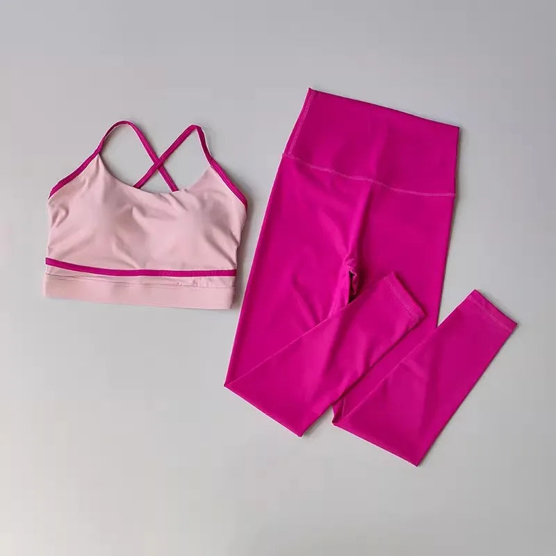 Women's Activewear 2-Piece Workout Set — High-Waist Leggings + Sports Bra Yoga Suit — view 7 of women's activewear
