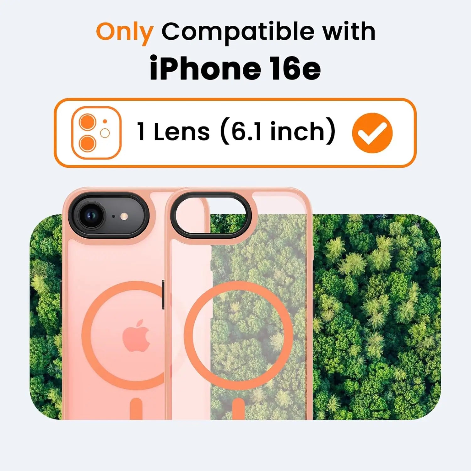 for iPhone 16e / 17e Ultra-Slim MagSafe Clear Case + Screen Protector — view 2 of phone cases