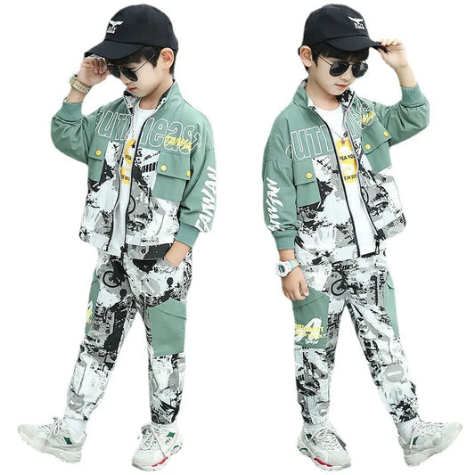 New Spring Autumn Baby Boys Girls Clothes Children Sports Cotton Hoodies Pants 2Pcs/Sets Toddler Casual Costume Kids Tracksuits