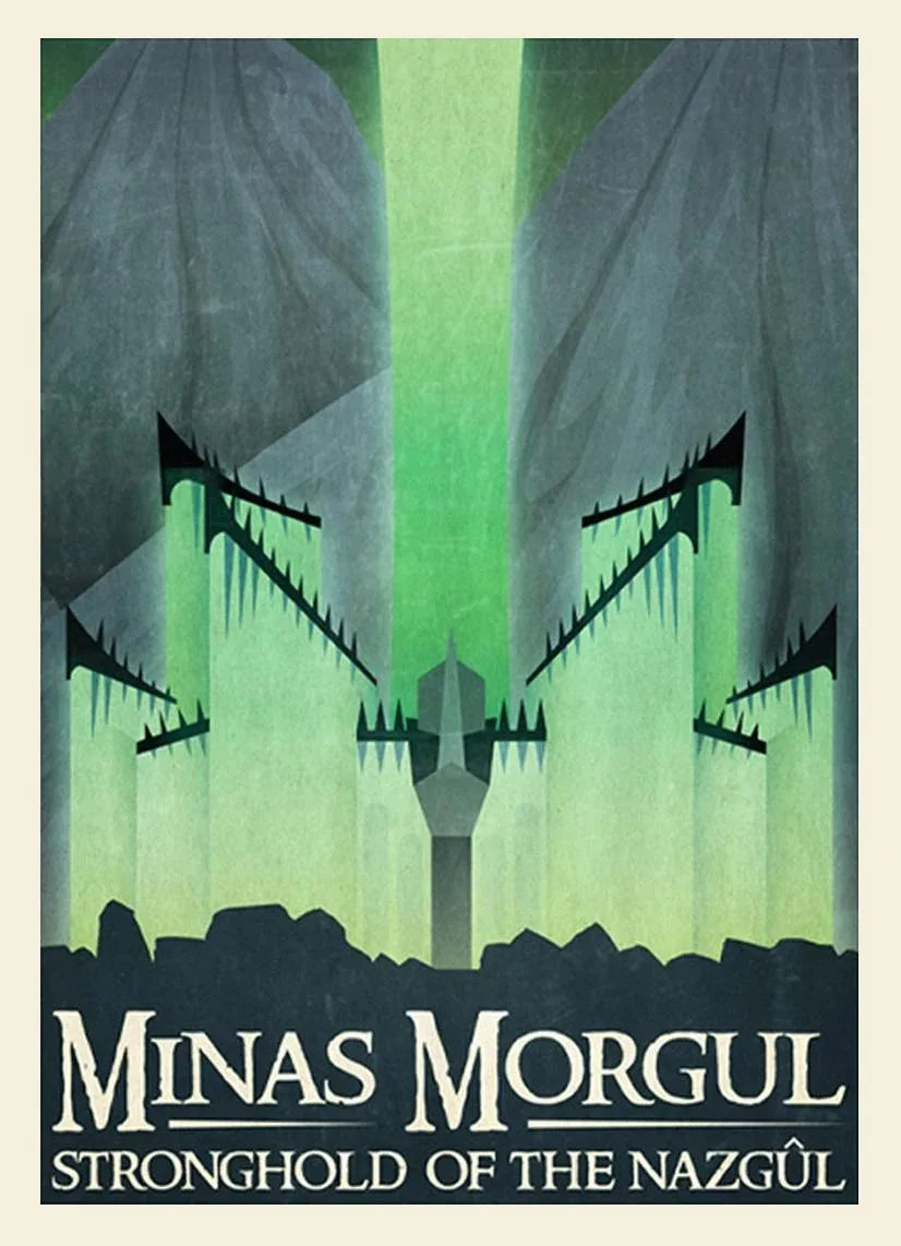 Middle-Earth Travel Canvas Poster &mdash; Vintage Lord of The Rings Fantasy Movie Wall Art — view 20 of wall art & prints