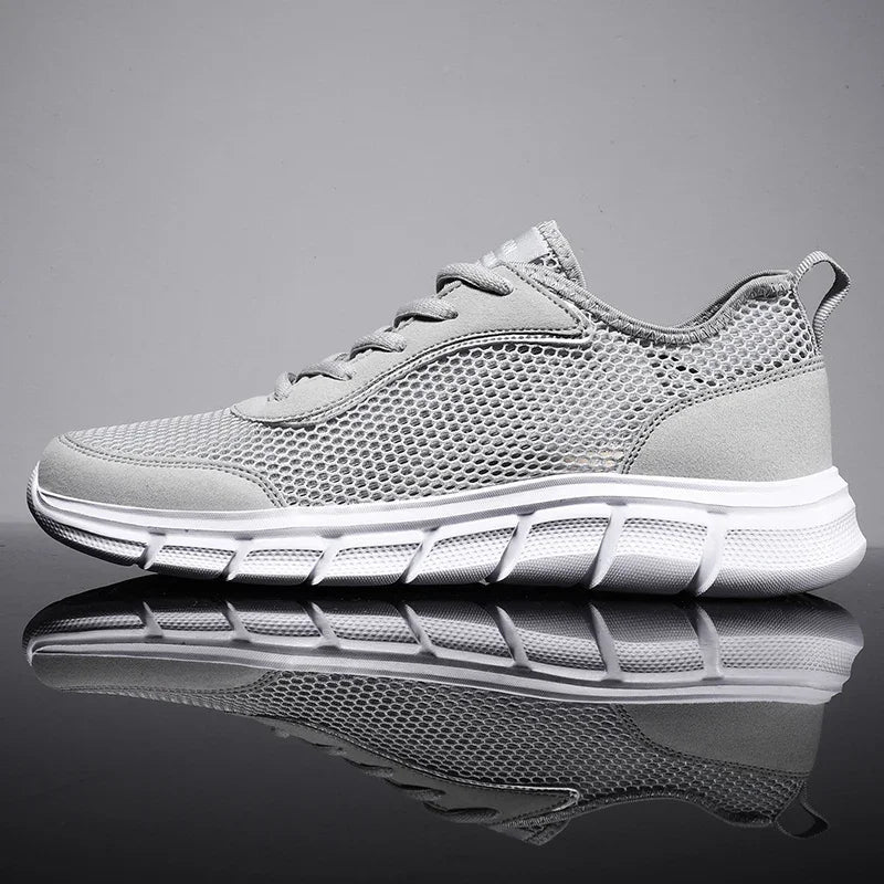 All-Season Men's Mesh Sneakers — Breathable Lace-Up Summer Walking Casual Shoes — view 5 of sneakers