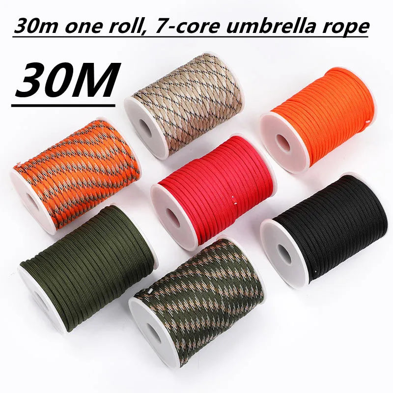 7-Core 550 Paracord Survival Rope — Military-Grade 4mm Camping Cord — view 1 of outdoor sports