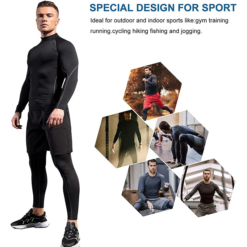 Men&rsquo;s Compression Long-Sleeve Top &mdash; Quick-Dry Bodybuilding Running &amp; Gym Shirt — view 4 of sports & fitness