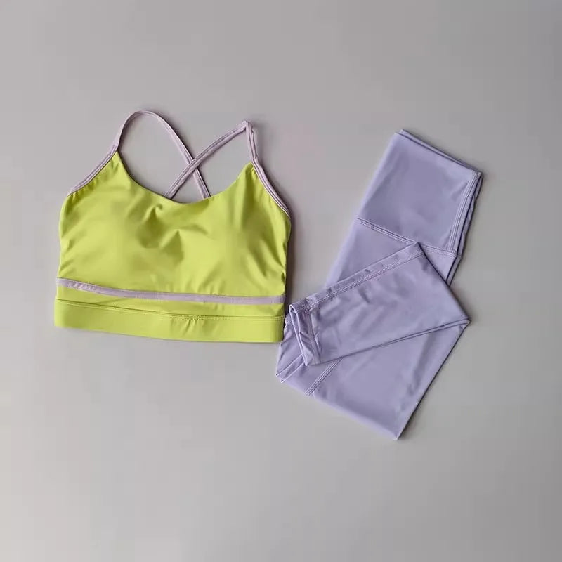 Women's Activewear 2-Piece Workout Set — High-Waist Leggings + Sports Bra Yoga Suit — view 6 of women's activewear