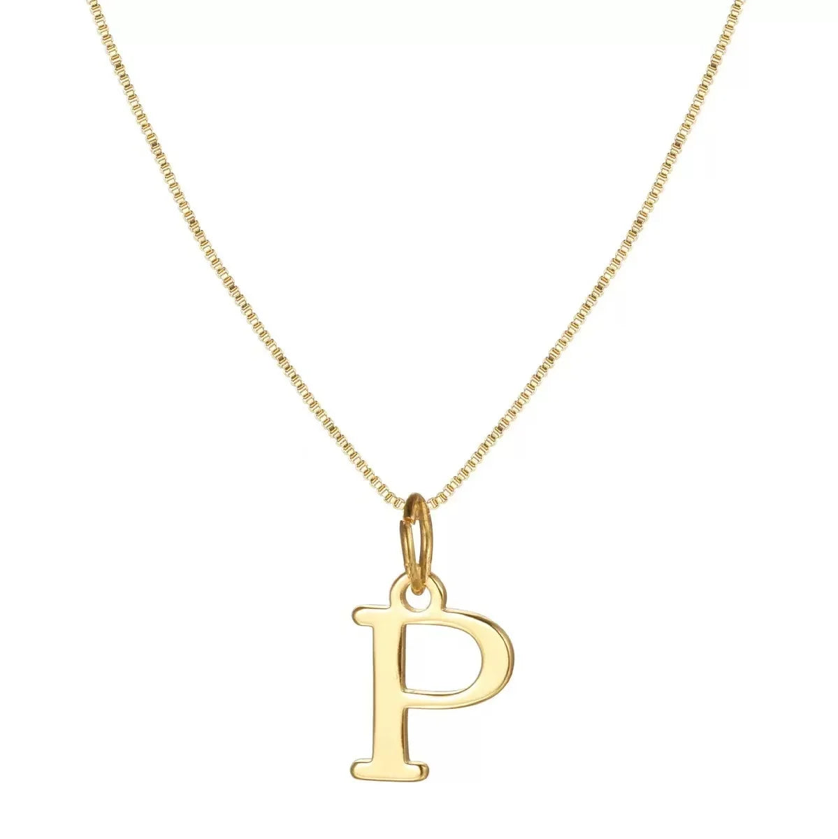 Women's A-Z Initial Letter Necklace — 18K Gold Plated Stainless Steel Jewelry — view 12 of jewelry