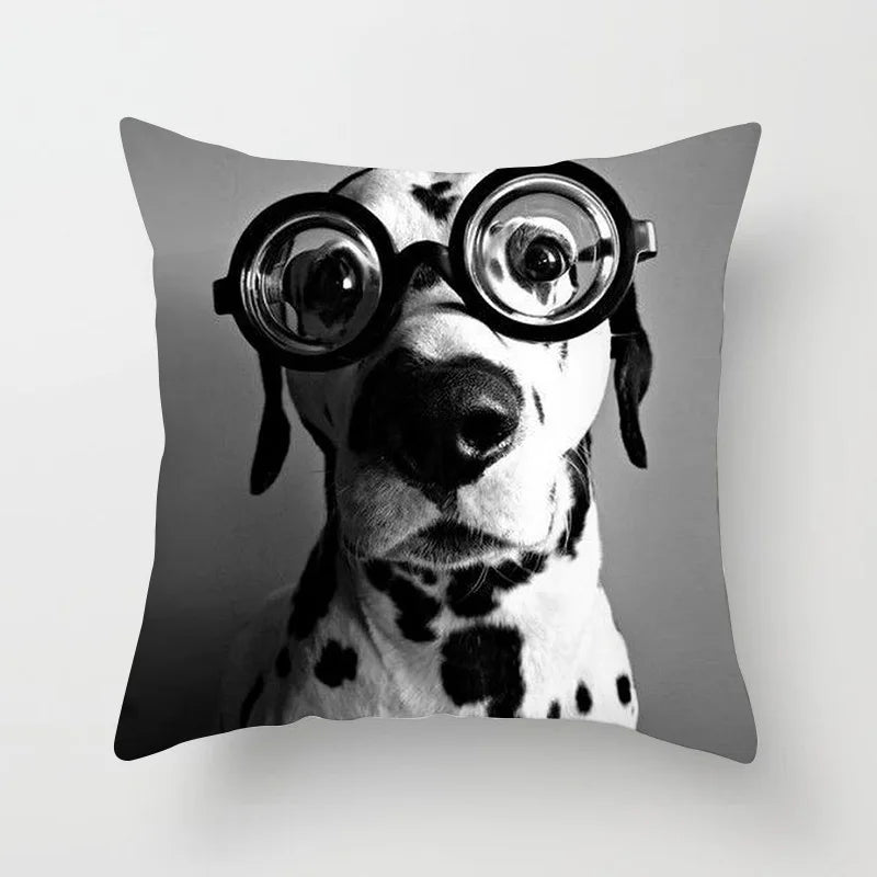 Black &amp; White Geometric Pillowcase &mdash; 45&times;45 cm Modern Sofa &amp; Office Cushion Cover