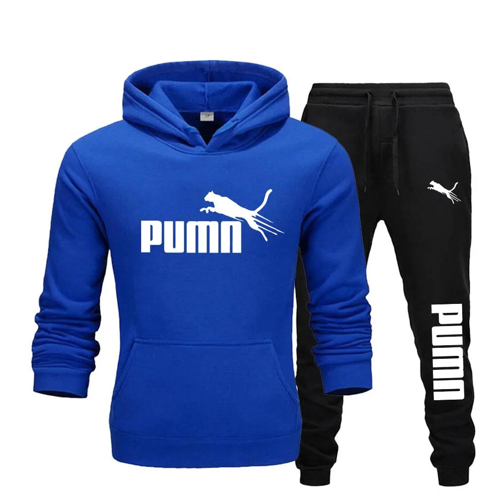 New Autumn Winter Men Women Tracksuit Hoodies + Pants 2Pcs Sets Suit Fashion Trend Hip Hop Y2K Clothing Sportswear Sweatshirts