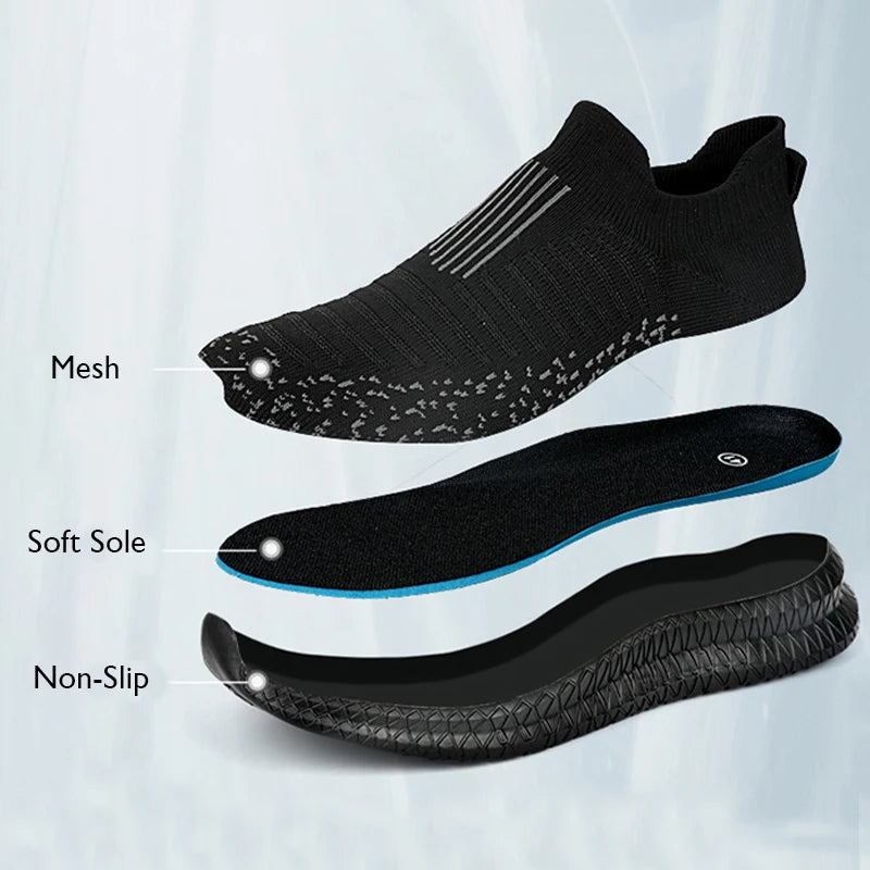 All-Season Men's Breathable Walking Shoes — Anti-Slip Outdoor Slip-On Casual Sneakers — view 2 of sneakers