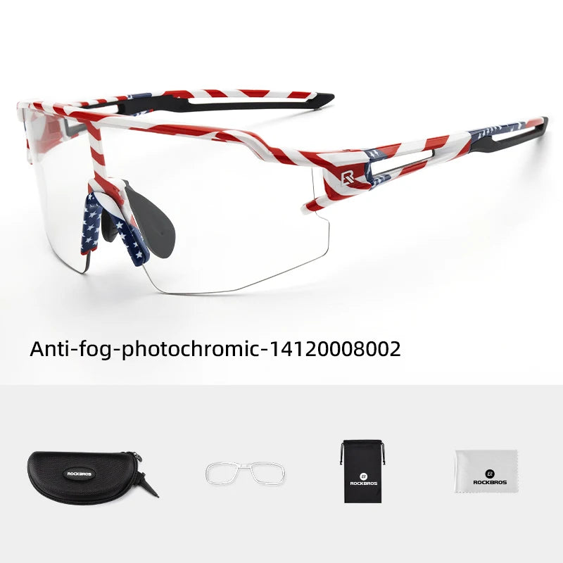 ROCKBROS Cycling Sunglasses Photochromic Eye-Protecting — Adaptive Windproof Bicycle Outdoor Goggles — view 20 of sunglasses