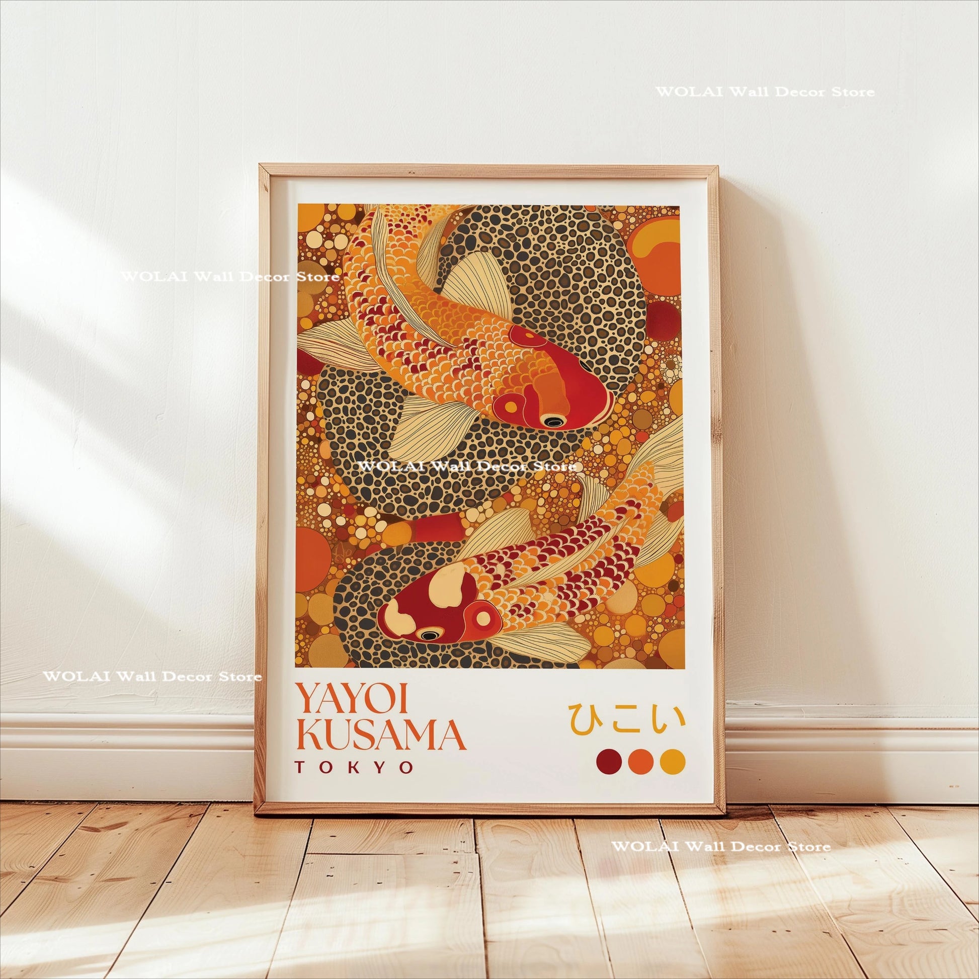 Yayoi Kusama Koi &amp; Jellyfish Canvas Poster &mdash; Japanese Hokusai Giant Wave Wall Art — view 15 of wall art & prints