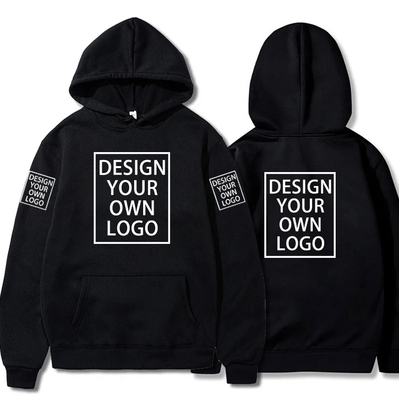 Customize Hoodies Men Women Casual Hoody Own Design LOGO Pullover DIY Picture Text Sweatshirt Clothing Loose Trend New Top Wear