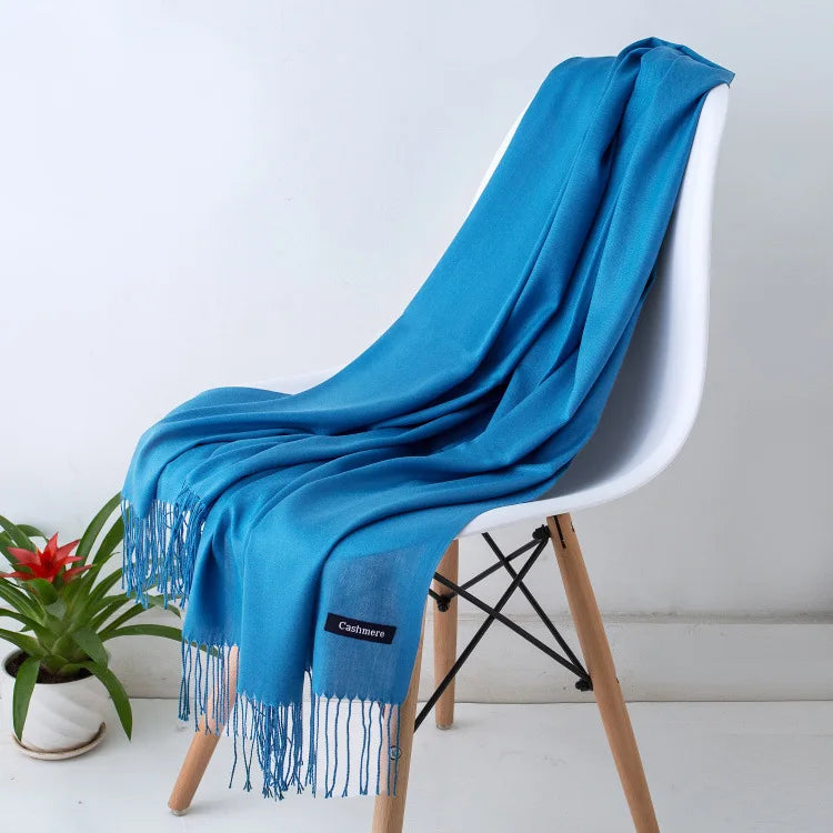 Pashmina Scarf Gray Collection — Soft Cashmere-Feel 24 Shades Travel Office Women's Wrap