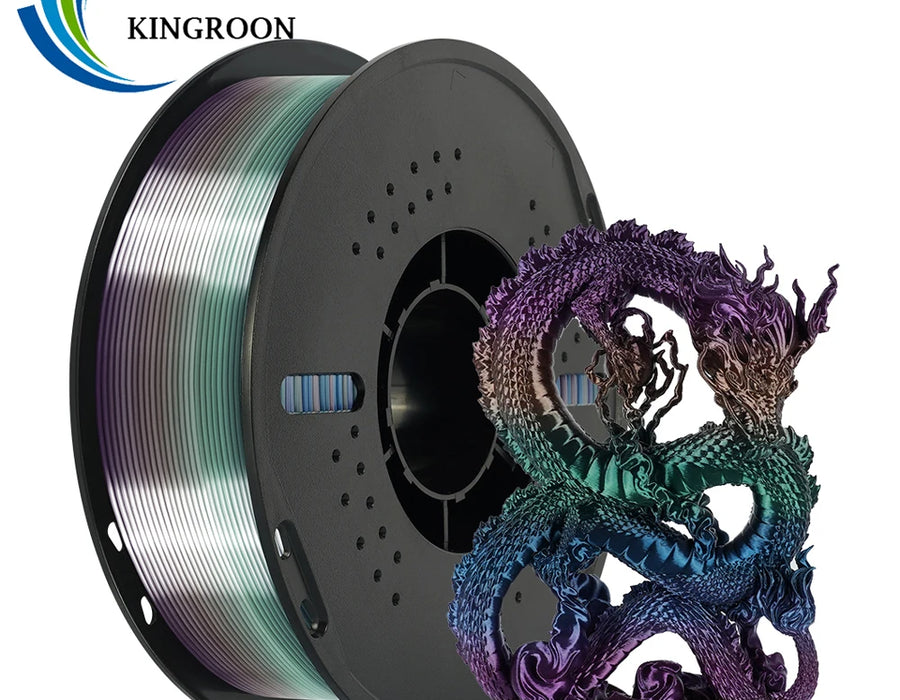 Rainbow Silk PLA 3D Printer Filament 1.75mm, 1kg Spool — product photo 1