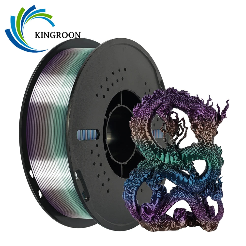 Rainbow Silk PLA 3D Printer Filament 1.75mm, 1kg Spool — product photo 1
