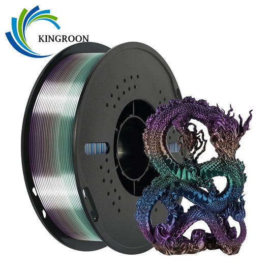 Rainbow Silk PLA 3D Printer Filament 1.75mm, 1kg Spool — product photo 1