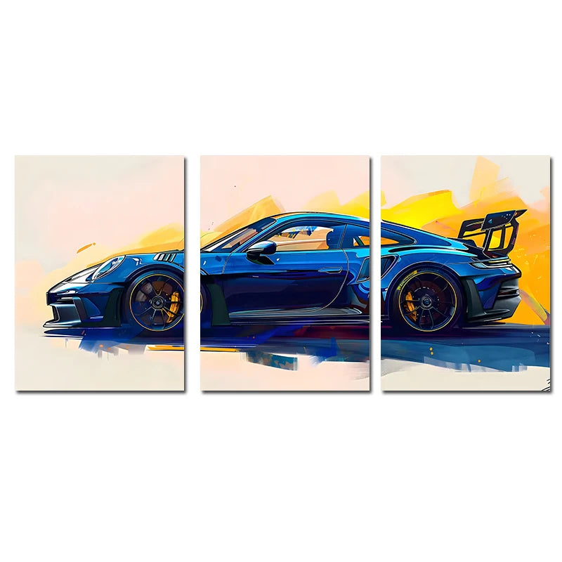 3-Piece Supercar Canvas Poster Set &mdash; Famous Sports Cars Wall Art for Boys&rsquo; Room &amp; Home — view 10 of wall art & prints